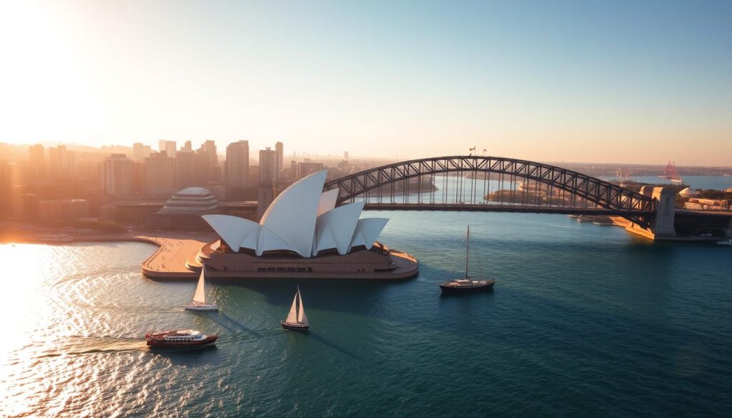 Sydney Opera House und Harbour Bridge