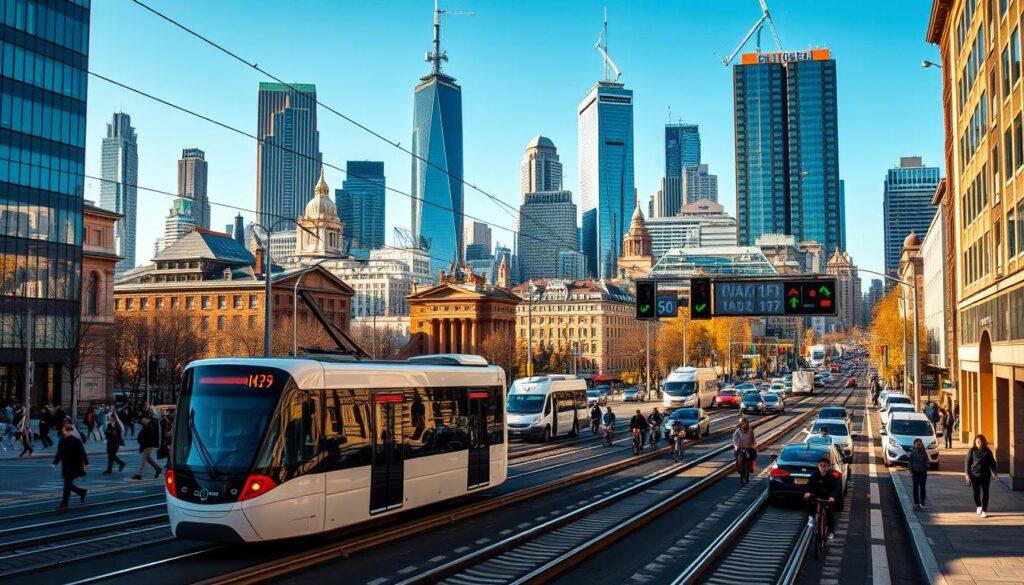 Verkehrsanbindung in der Stadt